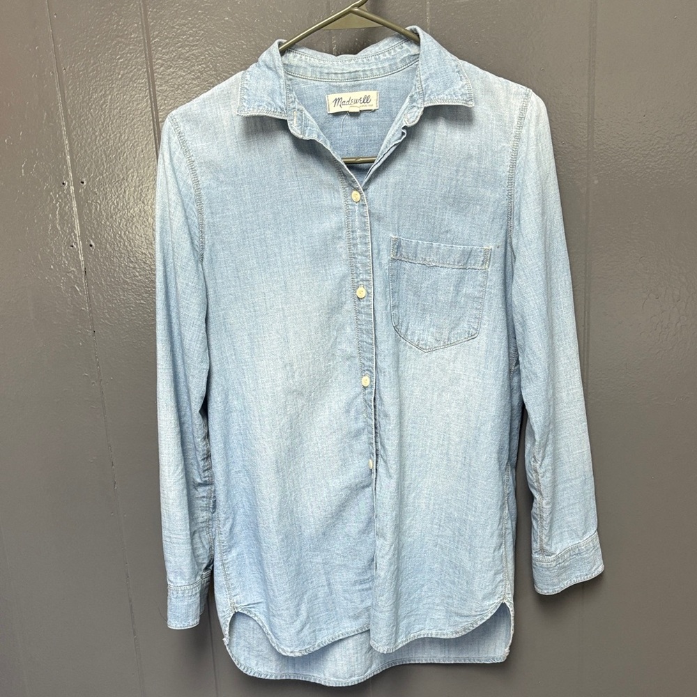 Madewell Soft Blue Denim Button-Up Shirt